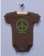 "World Peas" Brown Infant Bodysuit / One-piece